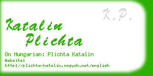 katalin plichta business card